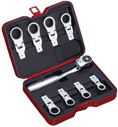 Трещотка с набором сменных головок, дюймовая, 9 предметов