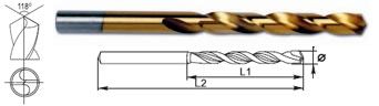 Сверло титановое HSS PRO TIN 9,0