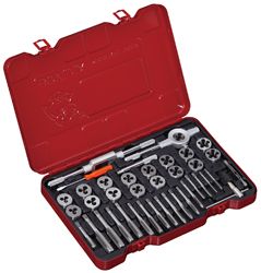 Набор плашек и метчиков, метрический, 39 предметов