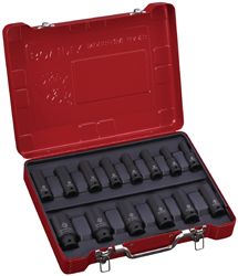 1/2" Набор ударных удлиненных торцевых головок, метрический, 14 предметов