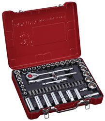 1/2" Набор торцевых головок  и бит, метрический, 54 предмета