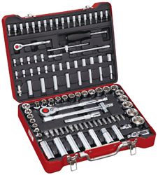 1/4", 1/2" Набор торцевых головок и торцевых головок со вставкой, метрический, 104 предмета