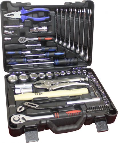 1/4", 1/2" Набор головок и ручного инструмента, 73 предмета