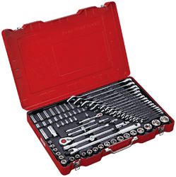 1/4", 1/2" Набор торцевых головок и комбинированных ключей, дюймовый, 74 предмета
