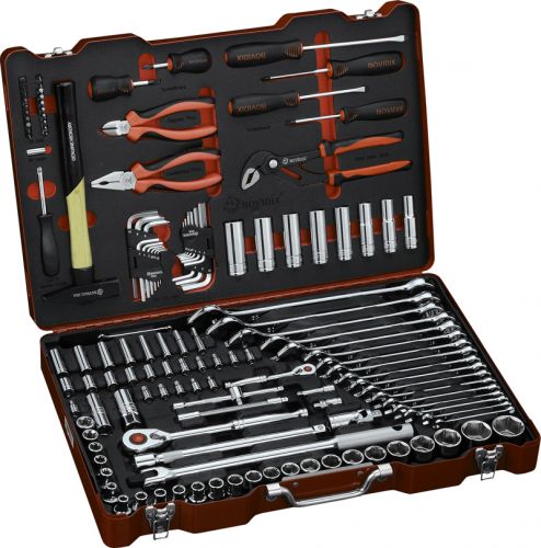 1/4", 1/2" Набор торцевых головок и ручного инструмента, 139 предметов