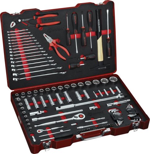 1/4", 1/2" Набор торцевых головок и ручного инструмента, 95предметов