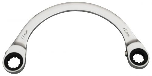 Накидной ключ универсальный, с трещоткой "С" образный,  10х11mm