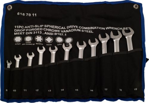 Набор ключей комбинированных универсальных , 8,10-19 mm, 11 шт
