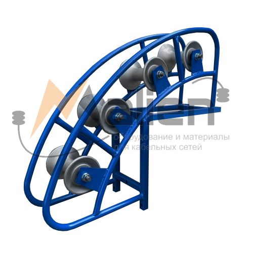 Ролик кабельный угловой направляющий РКУ 4-120А, алюминиевые катушки