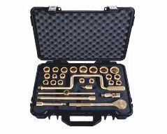 Не искрящийся инструмент,  1/2" Набор головок и инструмента, метрический, 28 предметов