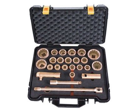 Не искрящийся инструмент,  3/4", 1" Набор головок и инструмента, метрический, 26 предметов