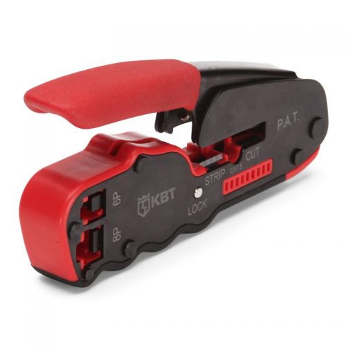 Обжимные клещи с 2 встроенными модулями для RJ-45, RJ-12, RJ-11