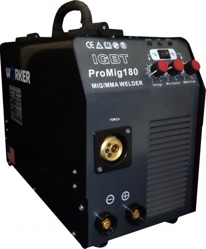 Профессиональный сварочный инверторный полуавтомат MIG/MMA, ProMIG 180, 180A